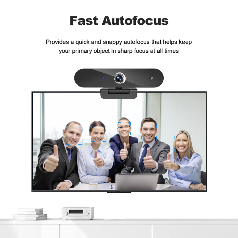  [AUSTRALIA] - 4K Webcam with Microphone,Nisheng 4K Autofocus Web Camera with Privacy Cover and Tripod,Plug and Play,USB Webcam for Laptop PC,Pro Streaming/Gaming Video Recording/Calling Conferencing/Online Classes