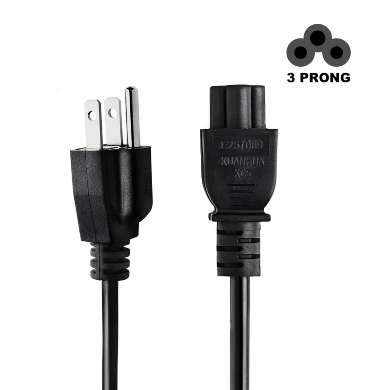  [AUSTRALIA] - 3 Prong TV Power Cord Cable for LG LED LCD Smart TV, IEC-60320 IEC320 C5 to NEMA 5-15P (12Ft) 12Ft