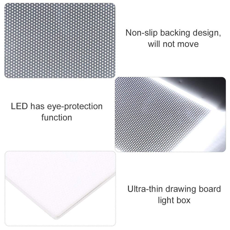  [AUSTRALIA] - Ultra‑Thin Drawing Board LED Light Board, Slim A6 Light Pad, tracing Paper Animation Industry Paper for Home Craft Paper Calligraphy and Painting Art
