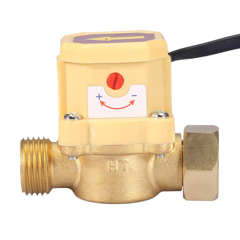  [AUSTRALIA] - Water Flow Switch, G1/2-G1/2 Thread Water Flow Switch 220V Water Pump Adjustable Flow Sensor Electronic Pressure Automatic Flow Switch