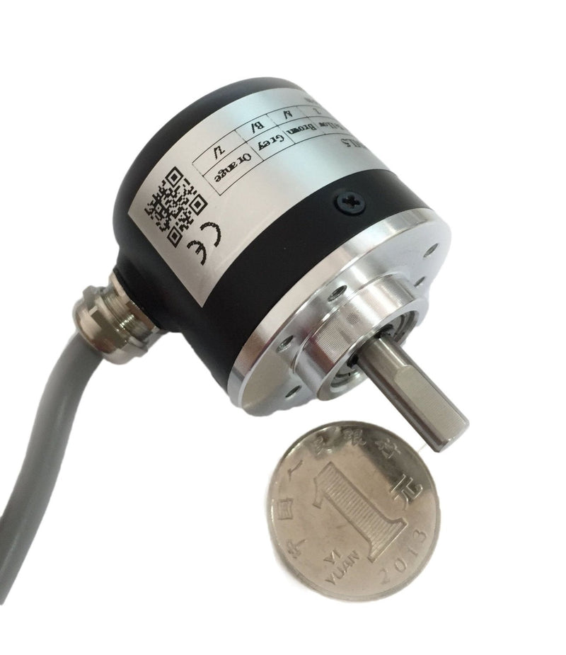  [AUSTRALIA] - 38mm Outer Diameter 6mm Solid Shaft Rotary Encoder 1000PPR 5V Line Driver TTL Line driver with 5V