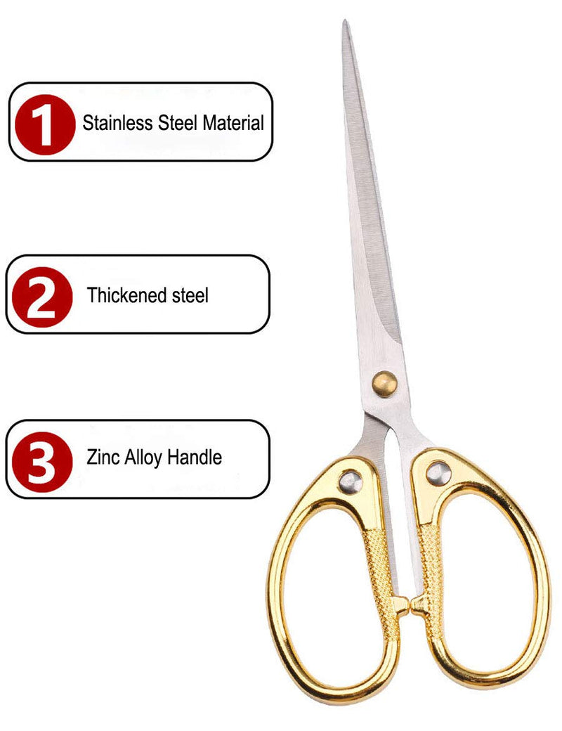  [AUSTRALIA] - Set of 3 Office Small scissors, Stainless Steel Zinc Alloy Paper-cutting Scissors, Children's Hand-made Scissors, Stationery Scissors Kids Scissors Supplies