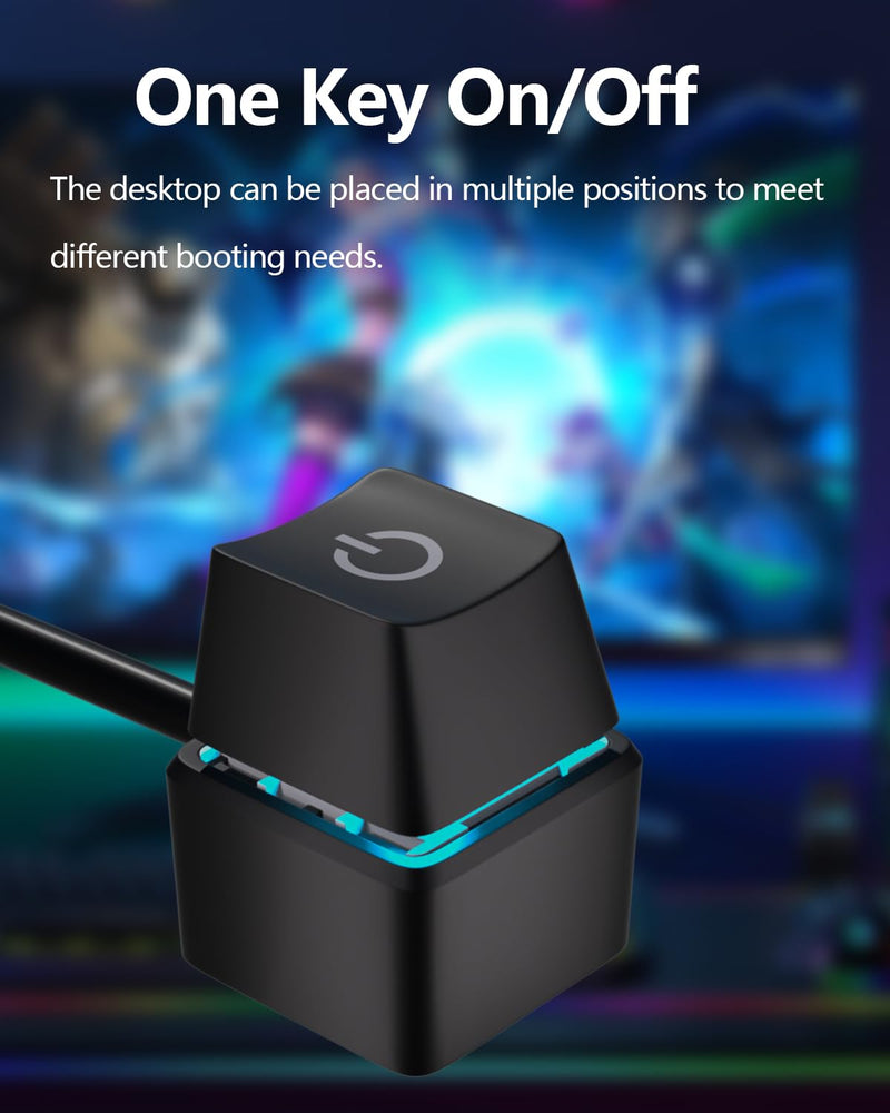  [AUSTRALIA] - Oddtone Desktop Computer Power Switch Power Supply Control Adapter Cable 65 inch External PC Power Button ATX Desktop Computer Case Motherboard Switch On Off Power SW Cables