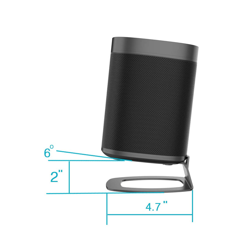  [AUSTRALIA] - Monzlteck Desktop Stand for Sonos One,One SL, Compatible with Play1,Speaker Mount,Solid Metal (Black) black
