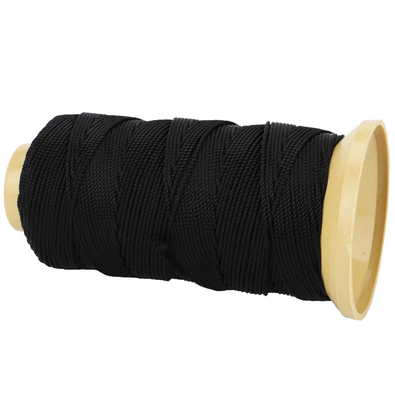  [AUSTRALIA] - 328 Feet Twisted Nylon Line Twine String Cord for Gardening Marking DIY Projects Crafting Masonry (Black, 1.5mm-328 feet) Black