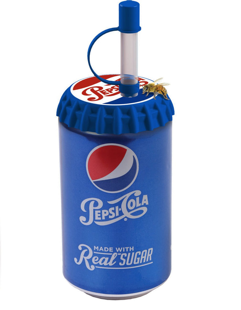  [AUSTRALIA] - Jokari 2 Count Pepsi Heritage Logo Sip and Seal Soda Can Straws, Red/White/Blue 2-count