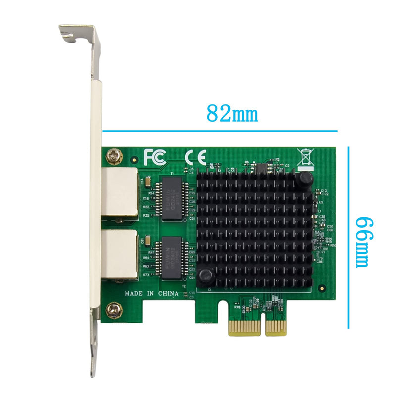  [AUSTRALIA] - Dual PCIe 3.1 2.5GBase-T Network Adapter with Intel I225-V 2500/1000/100Mbps PCI Express Gigabit Ethernet NIC Card RJ45 LAN Controller for Windows 10/11 with Low Profile Bracket