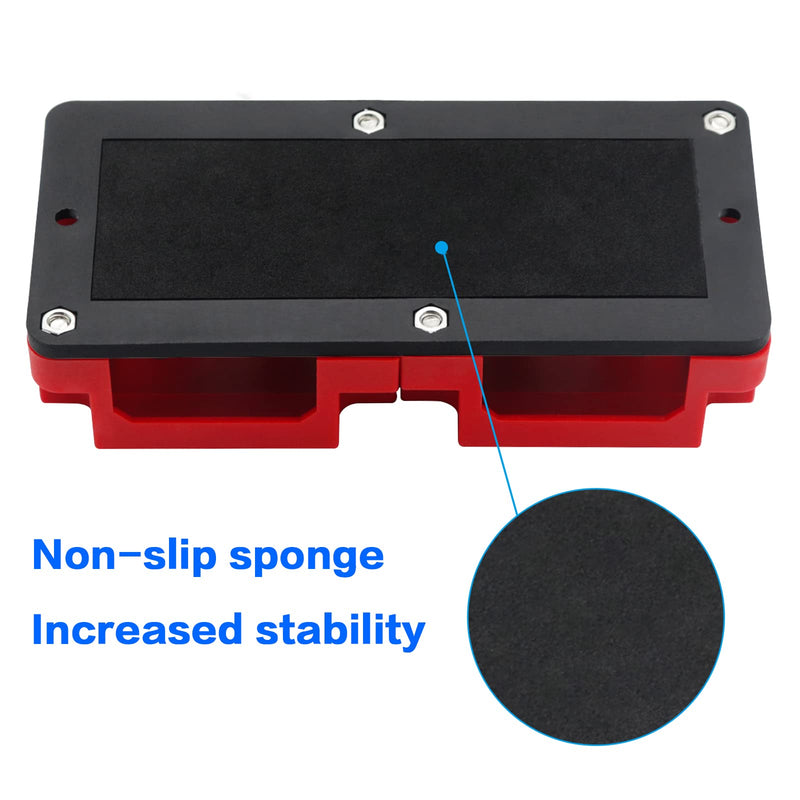  [AUSTRALIA] - AMOMD 400A Bus Bar Heavy Duty Power Distribution Block UP to DC 48V Ground Busbar Box with 8X M10(3/8") Terminal Studs Module Design for Marine Automotive RV Car Truck Battery Audio(R&R) M10 Red+Red