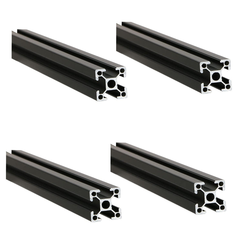 [AUSTRALIA] - Black 2020 Aluminum Extrusion Profile Four Holes Linear Rail 2020 Aluminum Profile Frame Machine DIY 3D Printer Workbench CNC (300mm) 4PCS Black 300mm