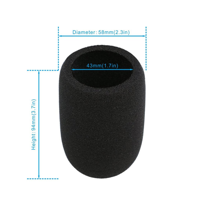  [AUSTRALIA] - SUNMON Windscreen Foam Cover, Windscreen Pop Filter for Audiotechnica AT2020 Condenser Studio Microphone (2 PACK) 2PCS Foam
