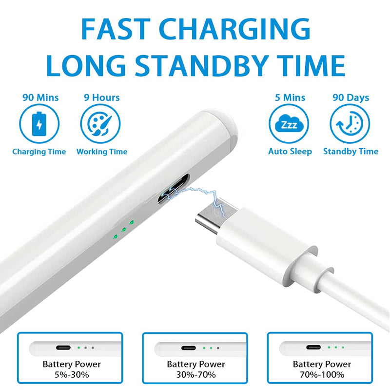  [AUSTRALIA] - Stylus Pen for Apple iPad - iPad Pencil with Palm Rejection & Tilt Sensitive iPad Stylus Pen Compatible with iPad Pro 11/12.9 Inch iPad Air 3rd/4/5th Gen iPad 6/7/8/9th Gen iPad Mini 5/6th Generation