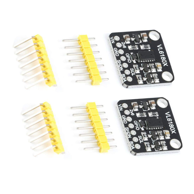  [AUSTRALIA] - HiLetgo 2pcs VL6180 VL6180X Range Finder Optical Ranging Light Sensor Module Gesture Recognition Sensor I2C Interface 3.3V 5V Emitter Ambient Light Sensor