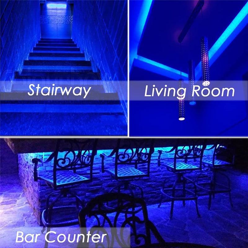  [AUSTRALIA] - Blue LED Strip Light, 16ft/5m SMD5050 (60 LED/s) Total 300 LEDs DC12V Flexible Cuttable LED Tape Light (No 12V Power Plug/Adapter) Blue