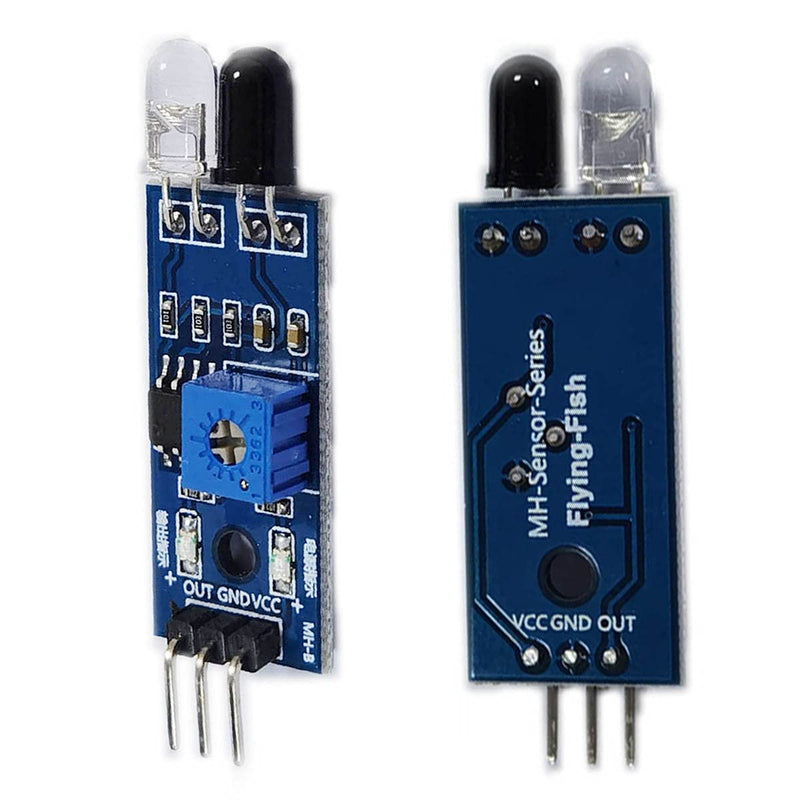  [AUSTRALIA] - Kiro&Seeu 2pcs IR Infrared Obstacle Avoidance Sensor IR Transmitting and Receiving Tube Photoelectric Switch 3-pin Compatible with Ar-duino Smart Car Robot