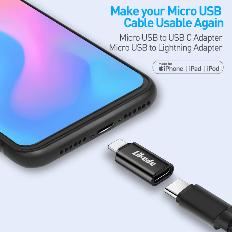  [AUSTRALIA] - USB Type C Adapter Set, USB C to USB A 3.1/Micro USB / 1phone, Compatible with USB c/1phone/Micro USB Cable, USB A Adapter Fast Charging Data Transfer Extender Extension Connector -- 9 Pack