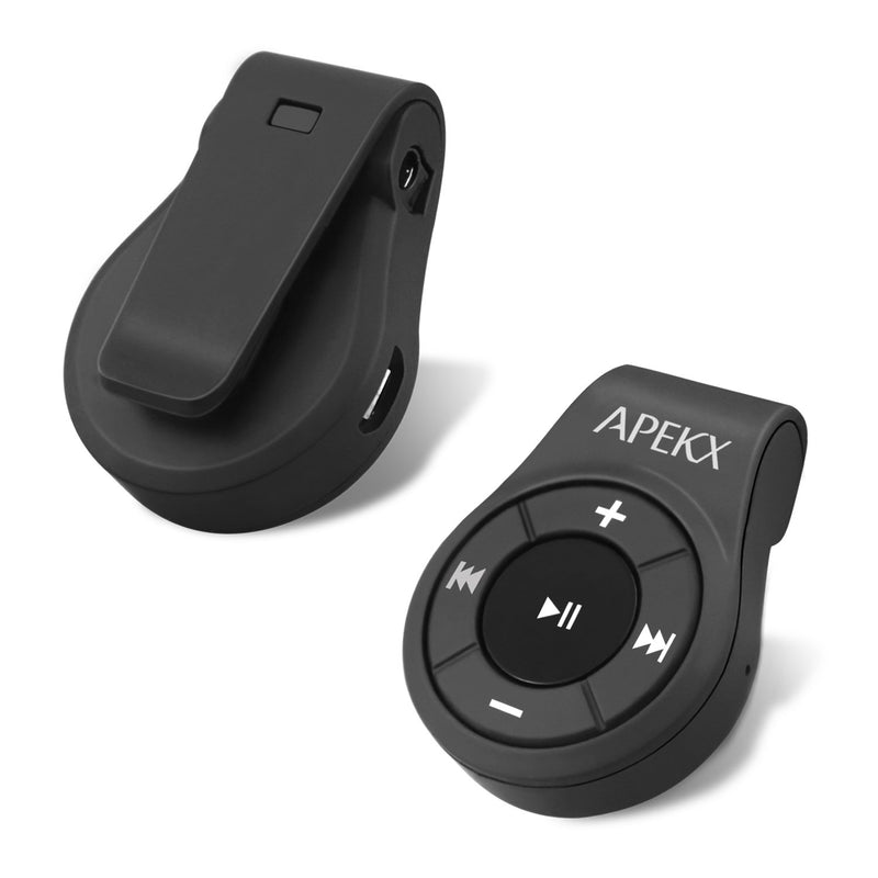  [AUSTRALIA] - APEKX Clip Bluetooth Audio Adapter for Headphones, Headset, Speaker, Wireless Receiver with MIC for Hands-Free Call and Music
