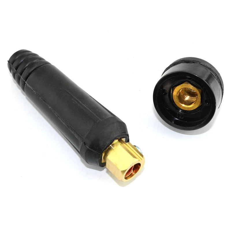  [AUSTRALIA] - DGZZI 2Pairs DKJ10-25 TIG Dinse Welding Cable Panel Connector Quick Fitting Cable Connector Plug and Socket Black for 100A, 160A, 180A, 200A, 250A Welders