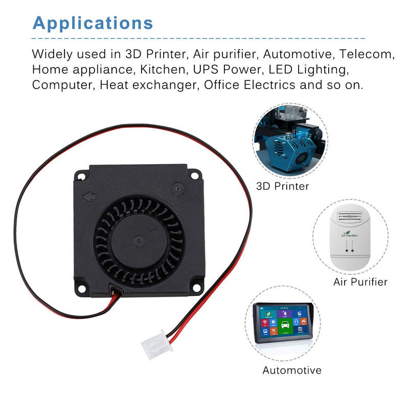  [AUSTRALIA] - GDSTIME Blower Fan 12V 2 Pack 40mm 40x10mm 4010 DC Brushless Cooling for 3D Printer