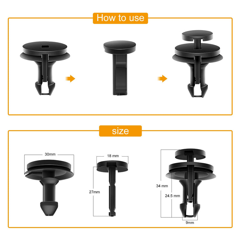  [AUSTRALIA] - GOOACC Front Air Deflector Retainers Clips 15733971 for GM Chevrolet 15733971- 15PCS