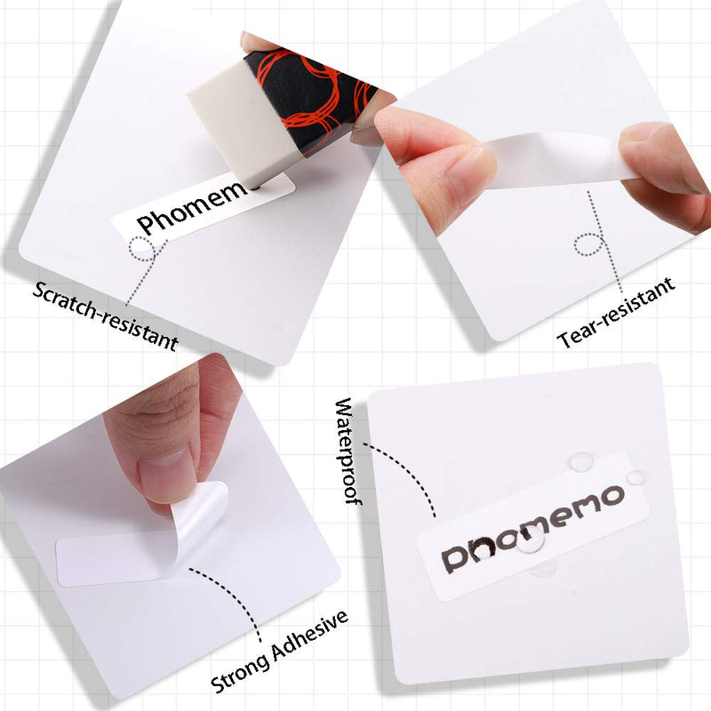 Phomemo D30 Adhesive Labels White 0.59'' x 1.97'' Printing Paper Tape for D30 Portable Thermal Label Maker 0.59 x 1.97 IN - LeoForward Australia