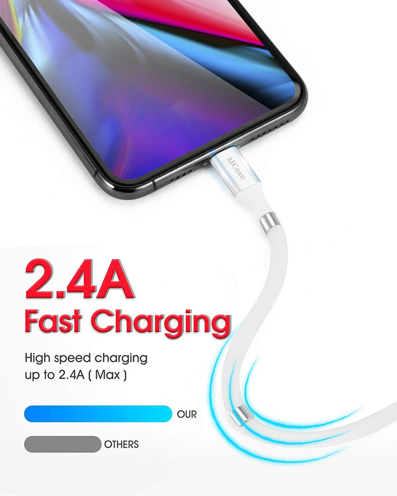 Magnetic Charging Cable,(3FT) Super Organized Charging Magnetic Absorption Nano Data Cable for Phone 11/XS/XS Max/XR/X/8/8 Plus/7/7 Plus/6s/6s Plus/6/6 Plus/SE/5s/5c/5/Pad/Pod - LeoForward Australia