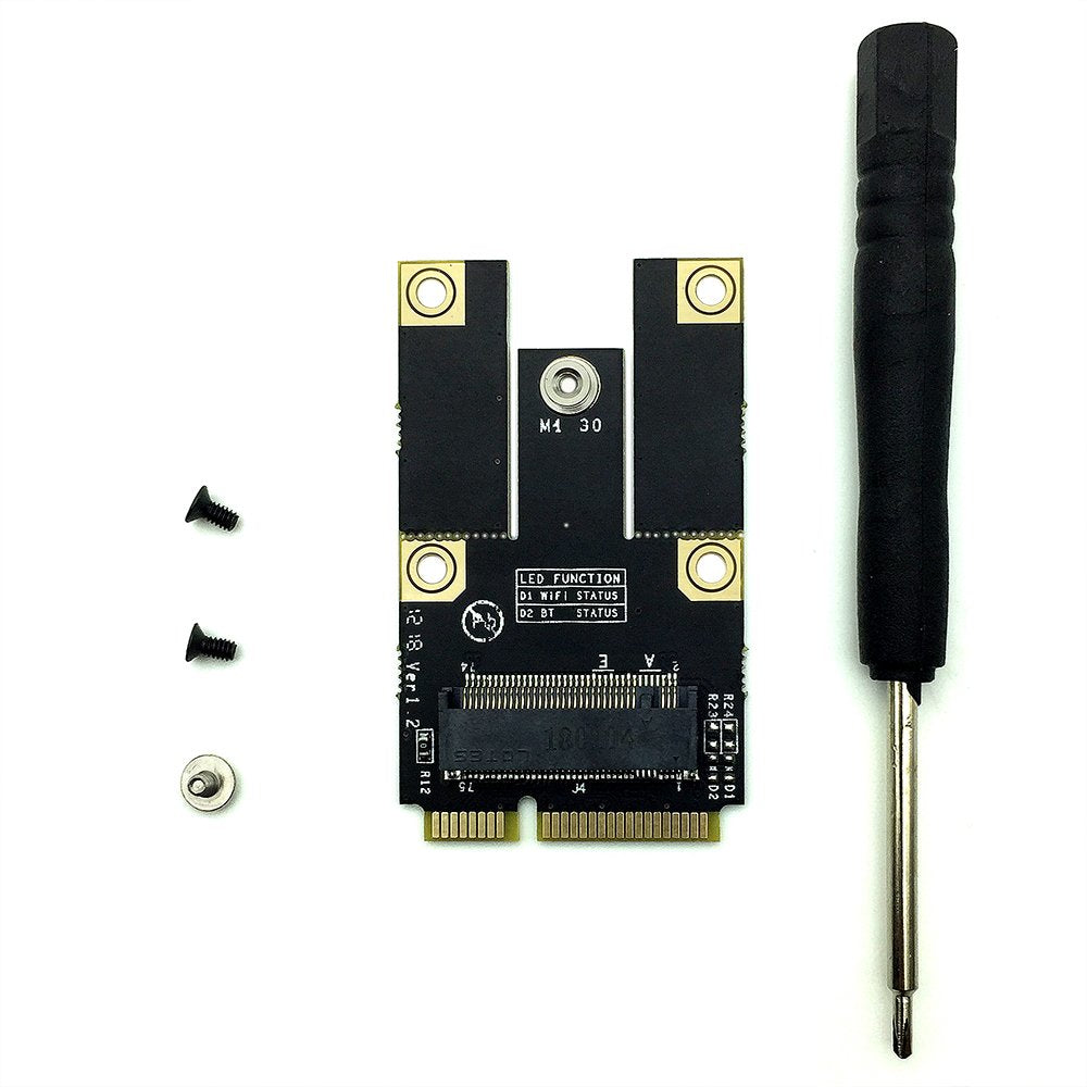  [AUSTRALIA] - HUYUN M.2 NGFF (2230/2242) to Mini PCI-E Adapter Converter for Intel AX200 9260 8265 8260 7260ngw 3165 3168ngw DW1820 WiFi Module