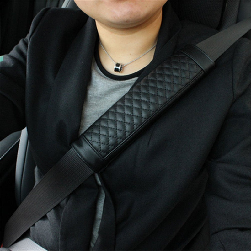  [AUSTRALIA] - Encell Grid Seat Belt Pad Shoulder Strap,Black Black