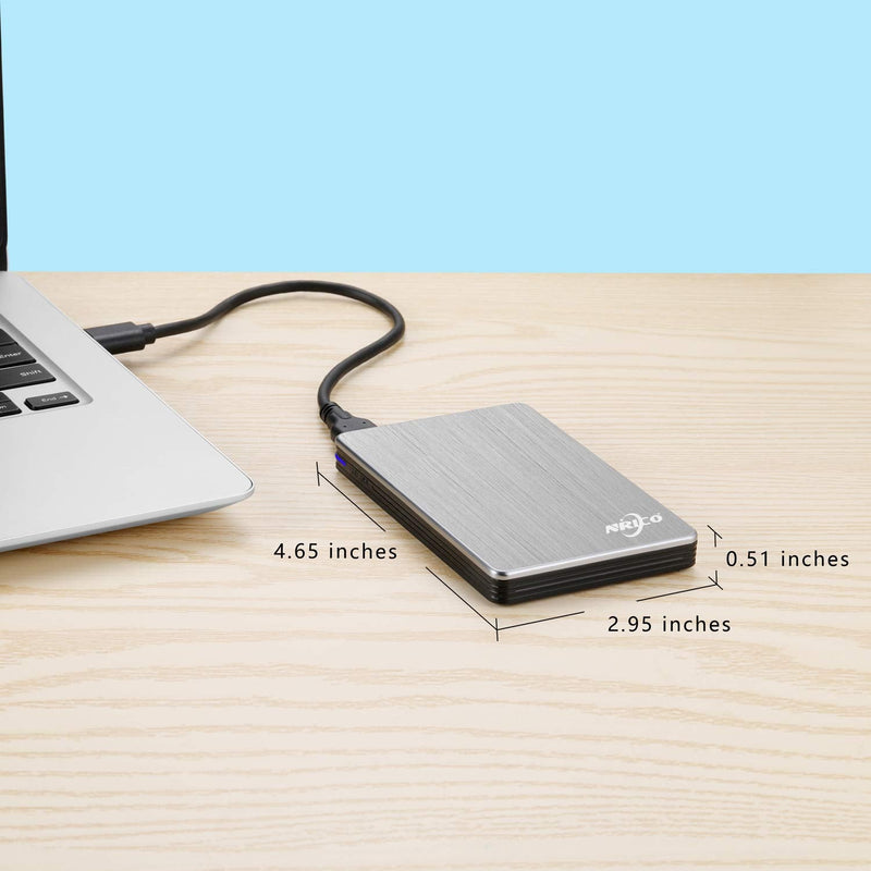  [AUSTRALIA] - NRICO 250GB Portable External Hard Drive USB 3.0 HDD 2.5inch Storage Compatible for PC, Mac, Desktop,PS4 (250GB, Grey)