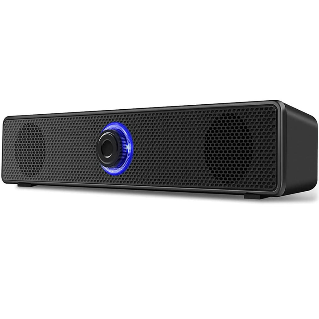  [AUSTRALIA] - Atrasee USB Computer PC Speakers for Desktop TV Monitor, Gaming Desk Sound Bar,Wired USB-Powered with Bluetooth 5.0 Superb Stereo Sound & Enhanced Bass for Windows Desktop Computer and Laptops