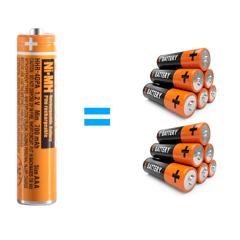  [AUSTRALIA] - NI-MH AAA Rechargeable Battery 1.2V 700mah 6-Pack AAA Batteries for Panasonic Cordless Phones, Remote Controls, Electronics 700mah 6pack