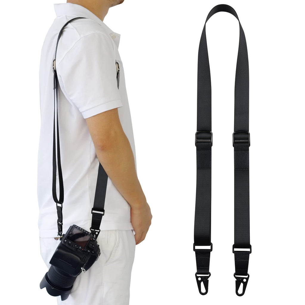  [AUSTRALIA] - IGAVCPM Camera Strap - Adjustable and Comfortable Camera Shoulder Sling Neck Belt for Canon, Nikon, Fujifilm DSLR/SLR Camera Black-old
