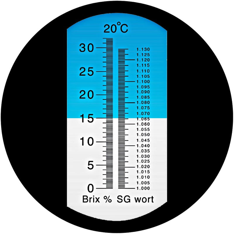 Anpro Brix Refractometer for Homebrew, Beer Wort Refractometer Dual Scale Specific Gravity 1.000-1.120 and Automatic Temperature Compensation 0-32% Replaces Homebrew Hydrometer, M - LeoForward Australia