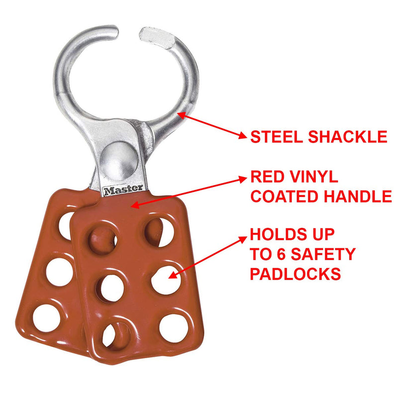 Master Lock 416 Lockout Tagout Safety Hasp 1" Inside Jaw Diameter - LeoForward Australia