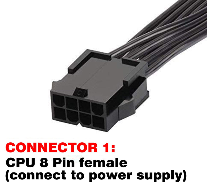  [AUSTRALIA] - ATX CPU 8 Pin Power Extension Cable CPU 8 Pin Female to 8(4+4) Pin Male EPS-12V Extension Cable for Motherboard 32 Inches TeamProfitcom