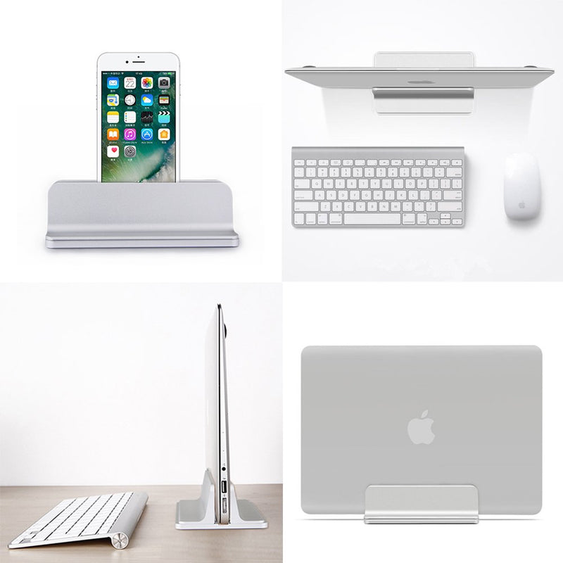 ORANGEHOME Vertical Laptop Stand, Laptops Cradle Holder, Laptop Standing Desk Dock with Adjustable Size, Laptop Computer Accessories Holder for MacBook Pro/Air Dell Hp Surface iPad-Silver Silver - LeoForward Australia