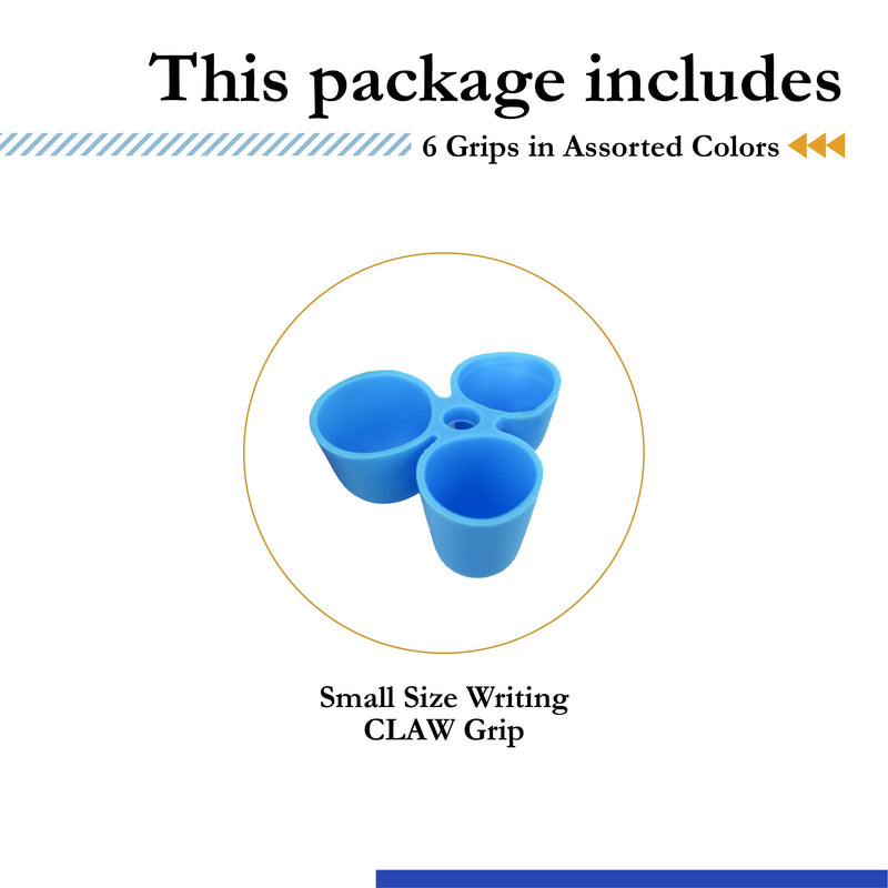  [AUSTRALIA] - The Pencil Grip Writing CLAW for Pencils and Utensils, Small Size, 6 Count Assorted Colors (TPG-21106)