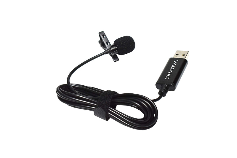  [AUSTRALIA] - Lavalier Lapel Universal USB Microphone LUM2, CKMOVA Microphone for Windows & Mac & Laptop Computer with Type-A Port for Zoom metting, SoftTeam and Livestreaming (6.56ft)