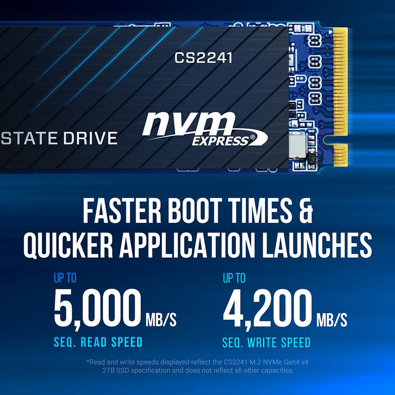  [AUSTRALIA] - PNY CS2241 500GB M.2 NVMe Gen4 x4 Internal Solid State Drive (SSD) - M280CS2241-500-RB