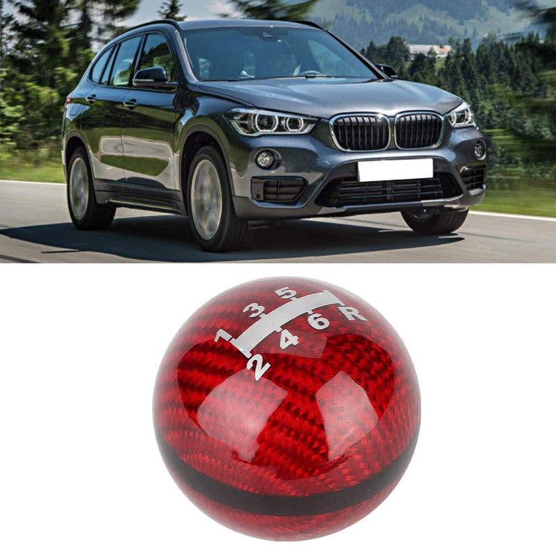  [AUSTRALIA] - Suuonee Shift Knob, 6-Speed Carbon Fiber Car Manual Gear Shift Knob Head Shifter Lever Knob Universal