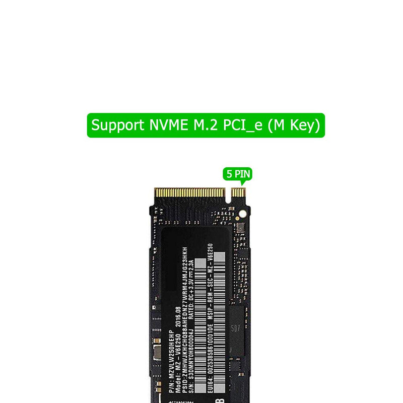 GODSHARK NVME Adapter with Heat Sink, M.2 SSD Key M to PCI Express x4/x8/x16 Converter Expansion Card, Support 2230 2242 2260 2280, Compatible for Windows XP 7 8 10 - LeoForward Australia