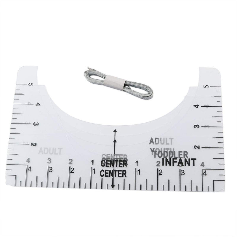  [AUSTRALIA] - ZRM&E 6 in 1 T-Shirt Guide Ruler Round Neck Calibration Tool Centering Alignment Tool Ruler for Circuit Heat Press, Sublimation, Screen Printing, Vinyl Press