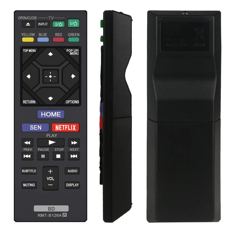 New RMT-B126A Remote Control Replacement for Sony Blu-Ray Disc DVD Player BDPBX120 BDPBX320 BDPBX520 BDPBX620 BDPS1200 BDPS2100 BDPS2200 BDPS3200 BDPS5200D BDPS6200, sub RMT-VB200U RMT-VB100U - LeoForward Australia