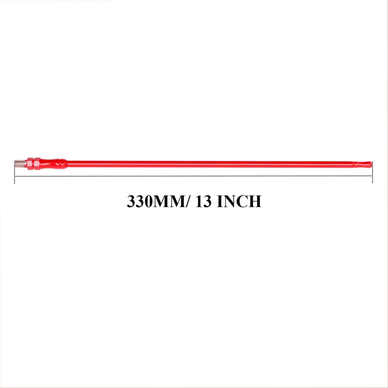  [AUSTRALIA] - Jamscar Red Antenna Compatible for Jeep Wrangler JK JL JKU Unlimited Sport Rubicon Sahara 2007-2023 | Short Heavy Metal Billet Antenna Accessories Replacement | for Optimized Truck Radio Reception