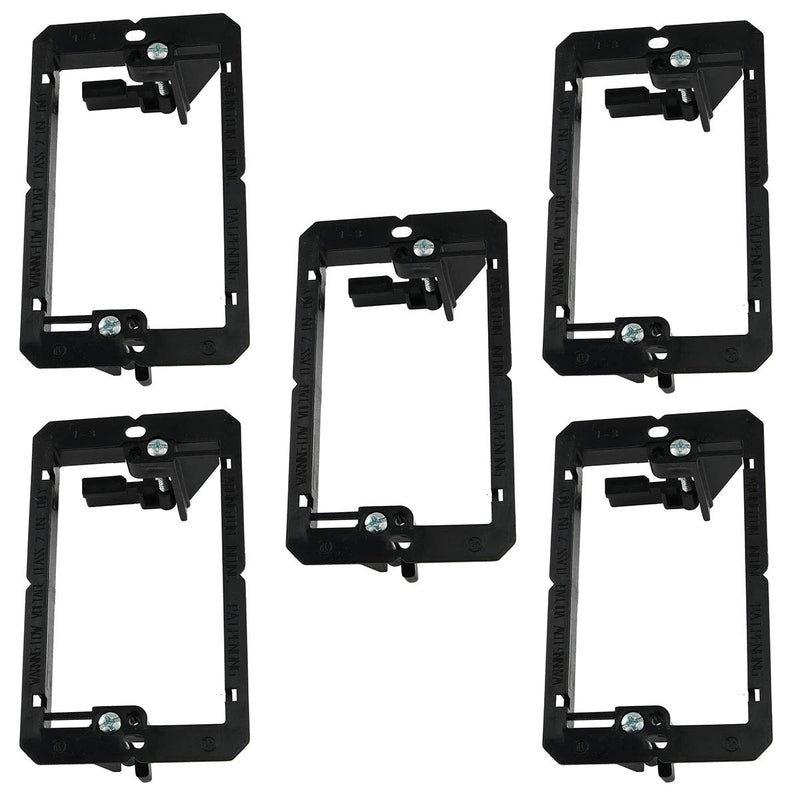  [AUSTRALIA] - E-outstanding 5pcs 1-Gang Low Voltage Mounting Bracket Multipurpose Drywall Mounting Bracket for Wall Plate of Telephone Wires, Network Cables, HDMI, Coaxial, Speaker Cables