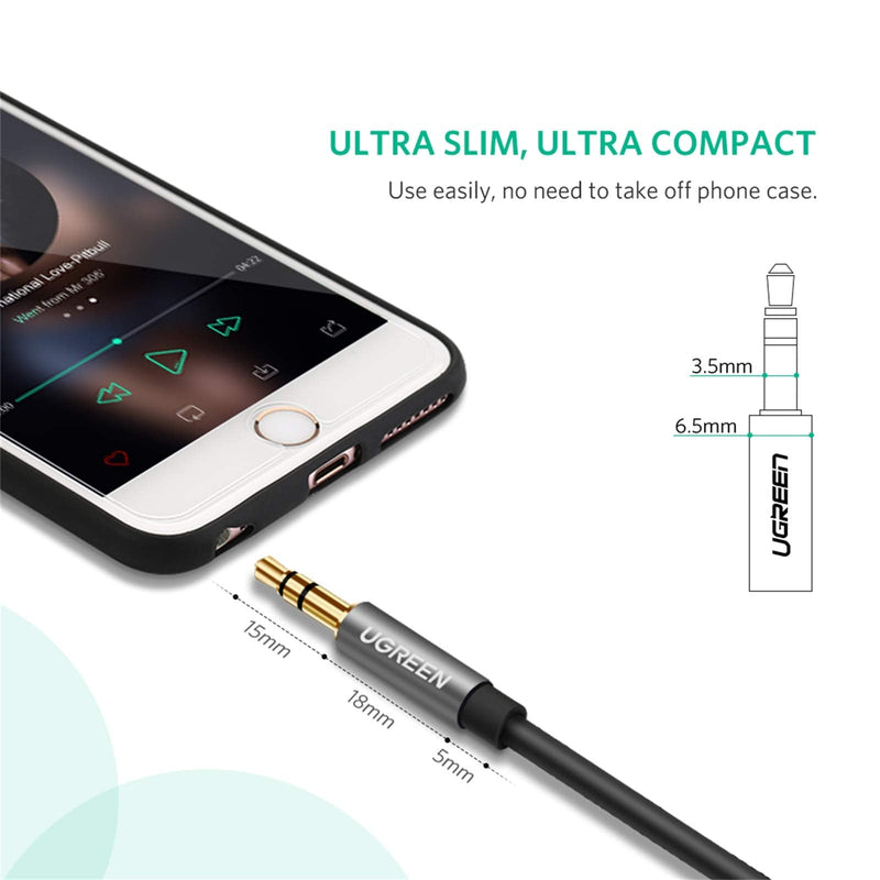  [AUSTRALIA] - UGREEN Headphone Extension Cable 3.5mm Extension Gold Plated Aux Extension Cable Audio Stereo Jack Male to Female TRS Cord Extender Compatible with iPhone iPad Phones Tablets Media Players, 10FT
