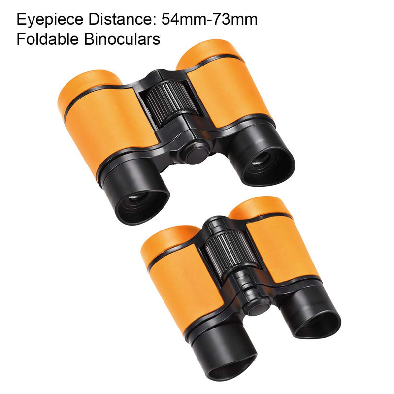  [AUSTRALIA] - uxcell Binoculars 4X30 Compact Foldable Binoculars Shock Proof Orange with Neck Strap for Bird Watching Hiking Camping