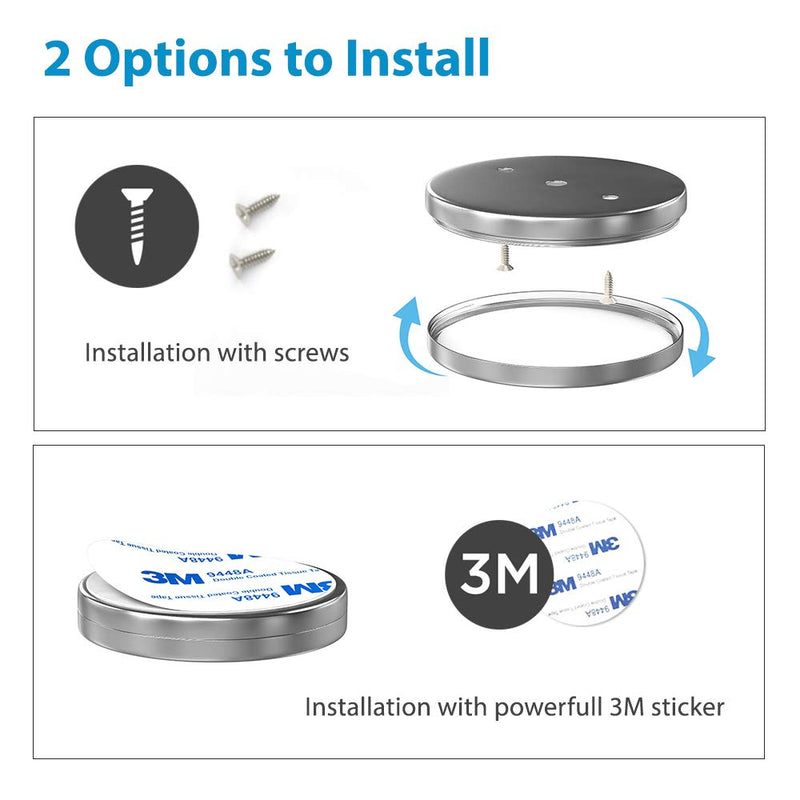  [AUSTRALIA] - EShine Under Cabinet Puck Lights with Hand Wave Sensor – Circular LED Cabinet Lights – Dimmable – Pack of 3, Cool White (6000K) Cool White (6000k) 3 pack