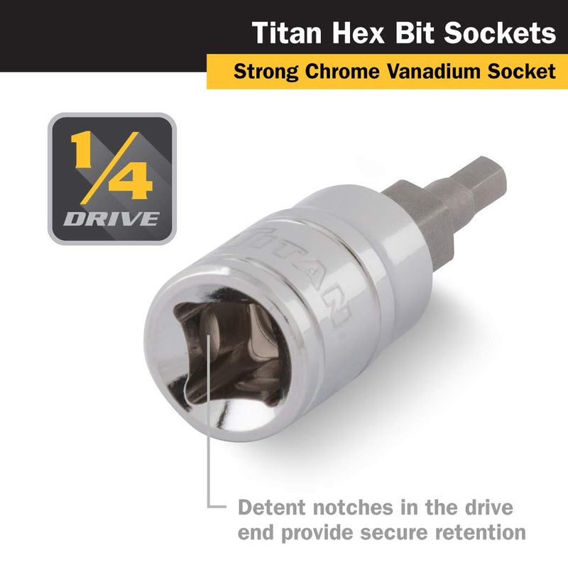  [AUSTRALIA] - Titan 15604 1/4-Inch Drive x 4mm Hex Bit Socket