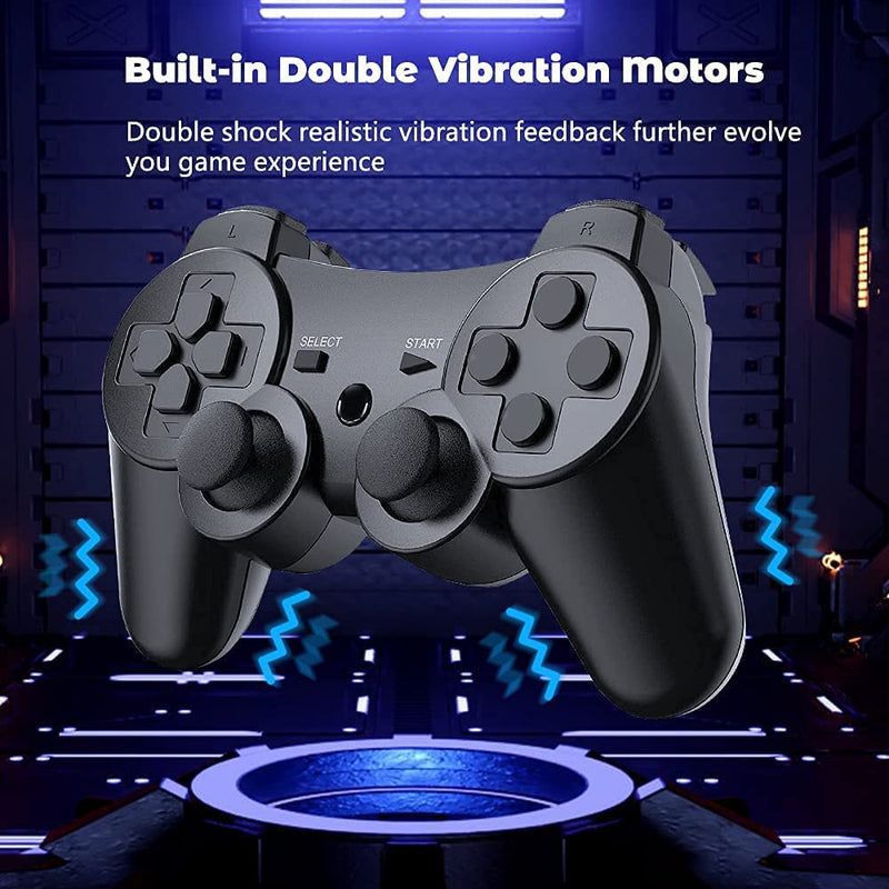  [AUSTRALIA] - Boowen Wireless Controller for PS3, Upgraded Gaming Controller, 6-Axis High Performance Motion Sense Double Shock 360° Analog Joysticks Remote, Compatible with Sony PlayStation 3 Black