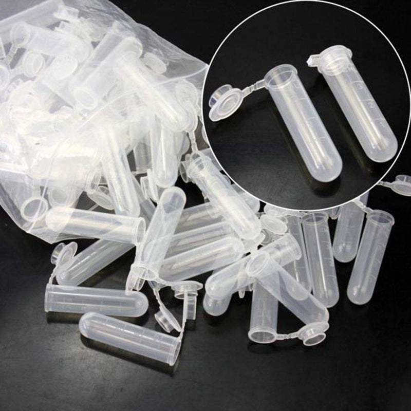GBSTORE 50 Pcs 5ML Plastic Lab Test Tube Vial Sample Container,Centrifuge Tube with Graduated and Snap Cap,for Sample Storage Container Fragrance Beads Liquid - LeoForward Australia